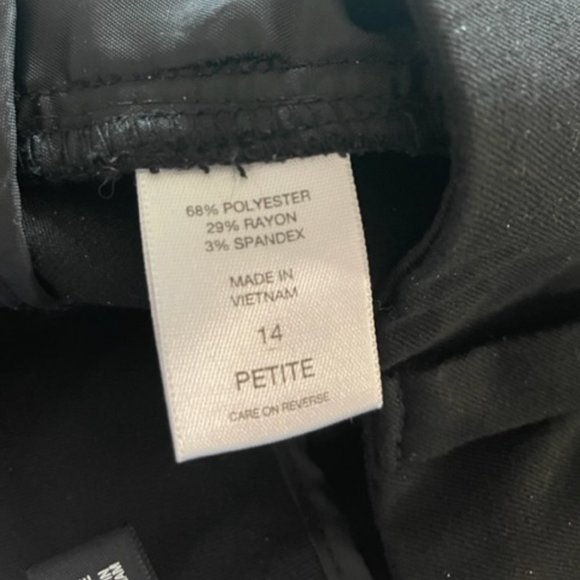 7th Avenue Black Slim-fit Stretchy Slacks - 12p - Picture 5 of 6